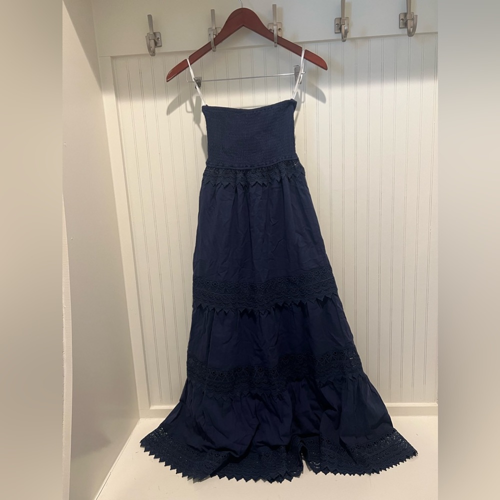 Navy halter sundress